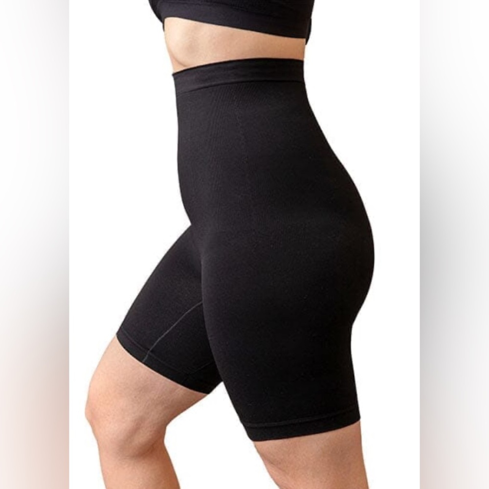 NWT Shapermint Essentials black high waisted shaper shorts M/L